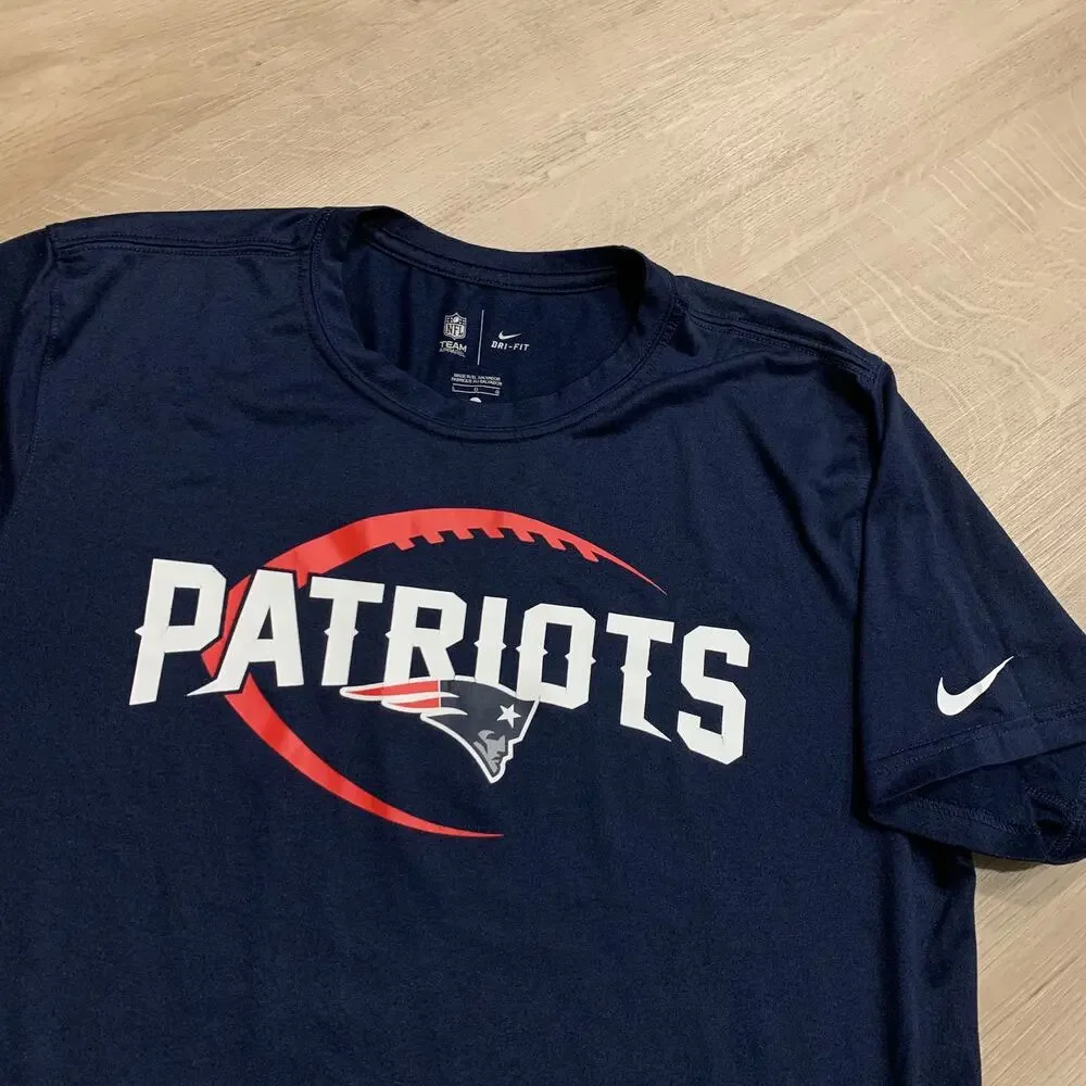 Nike NFL New England Patriots T-Shirt Men's Large Football Dri-FIT Team Apparel